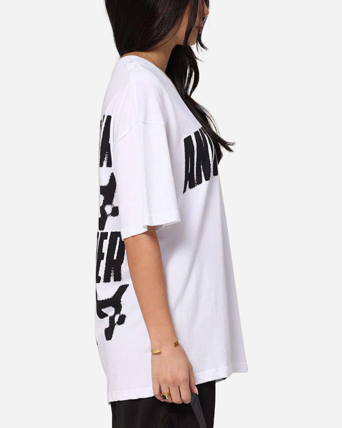 The Anti Order Anti Stacked Drop Shoulder T-Shirt White Stylish Wearable warm weather