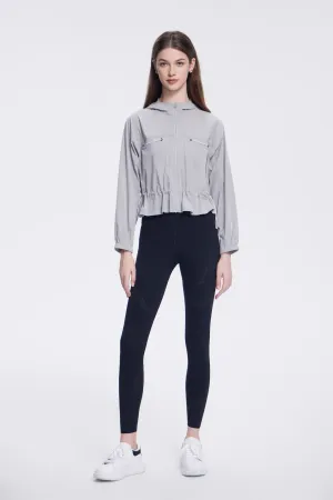 Aria Short Hooded Casual Jackets Full length Warm Weather Wear