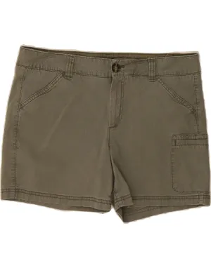 Quick Drying Fabric Solid Color EDDIE BAUER Womens Cargo Shorts US 12 Large W34 Khaki Check Cotton