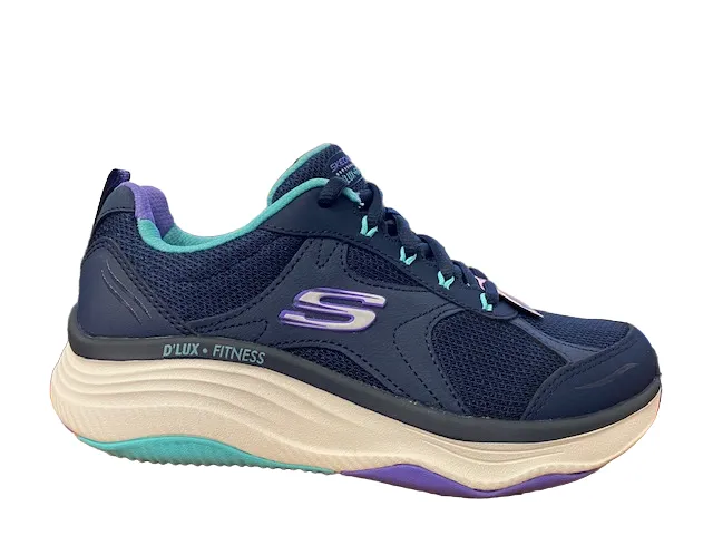 Fashion - forward Skechers scarpa da passeggio da donna D'Lux Fitness Perfect Timing Relaxed Fit 149836/NVMT blu