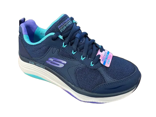 Skechers scarpa da passeggio da donna D'Lux Fitness Perfect Timing Relaxed Fit 149836/NVMT blu competitive running shoes