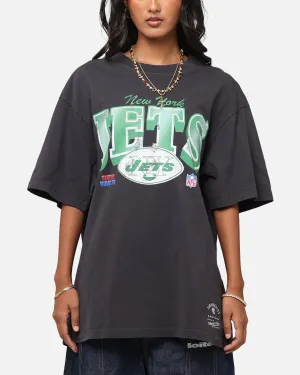 Mitchell & Ness New York Jets Arch T-Shirt Faded Black loose fitting safe for skin