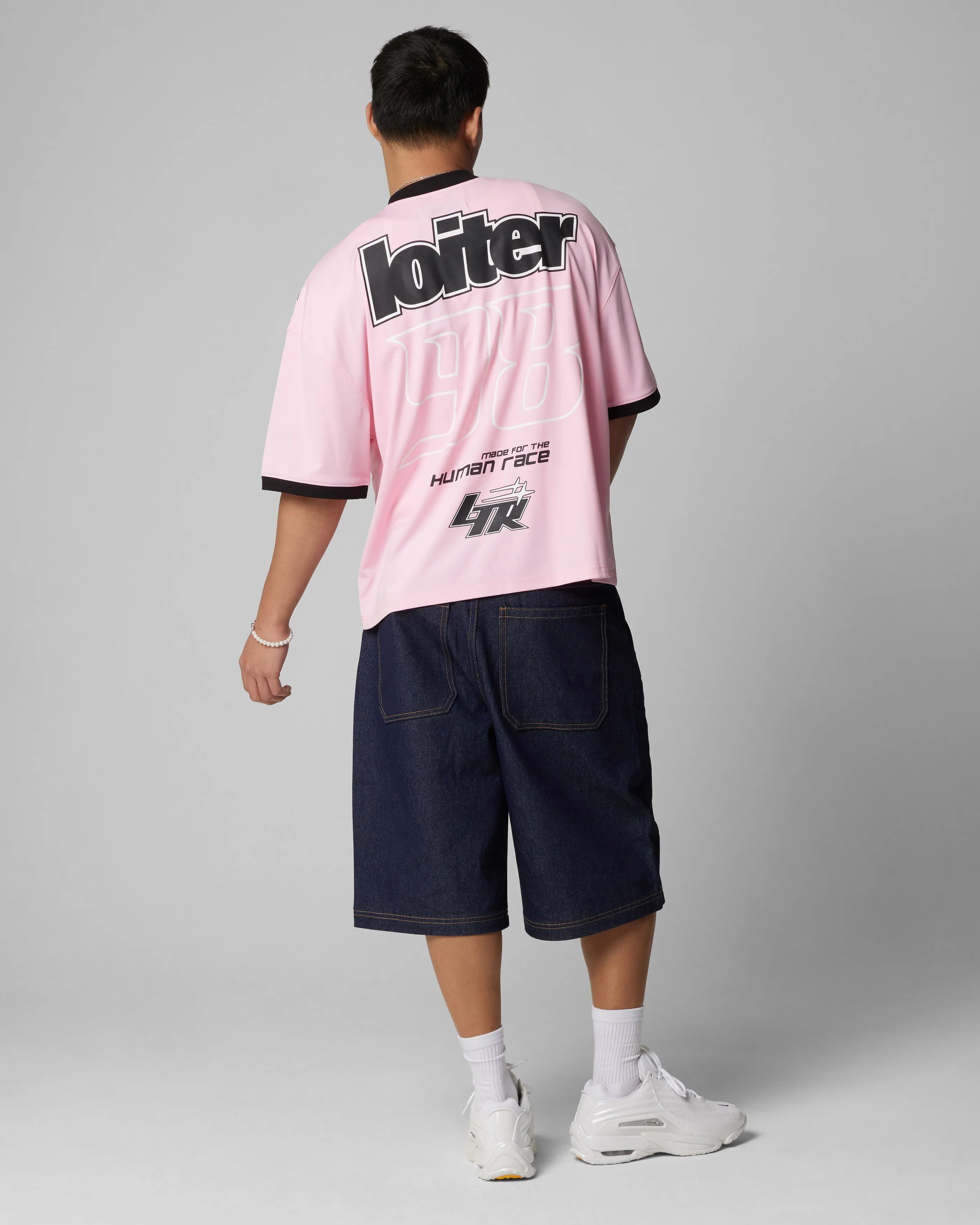Loiter Tournament Jersey Pink Organic Cotton Construction Everyday Wearable