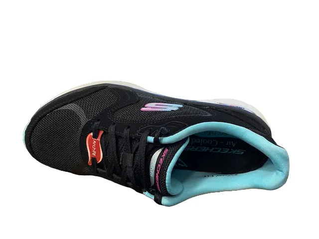 Skechers scarpa da donna per il tempo libero Arch Fit D'Lux 149686/BKBL black-blue urban - runner