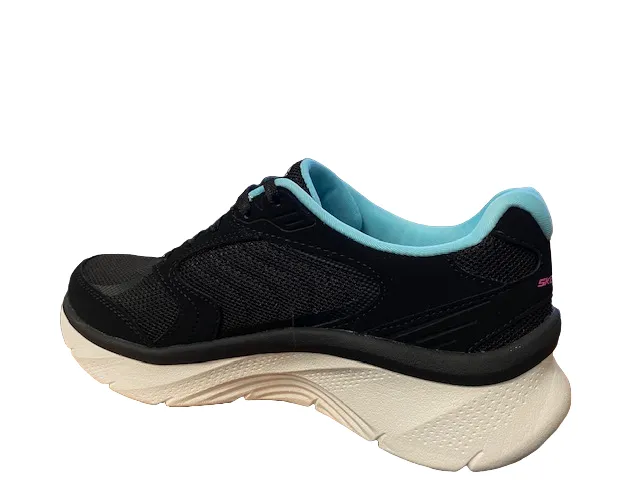 Curved Heel Design park - running shoes Skechers scarpa da donna per il tempo libero Arch Fit D'Lux 149686/BKBL black-blue