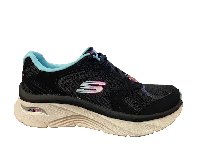 Skechers scarpa da donna per il tempo libero Arch Fit D'Lux 149686/BKBL black-blue Proven result Flexible Midsole Design
