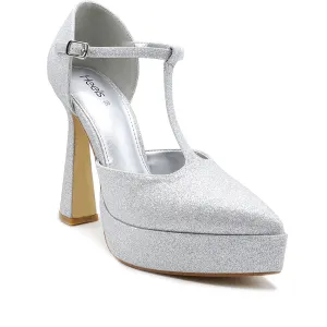 Silver Ladies Court Shoes L00870014 Responsive