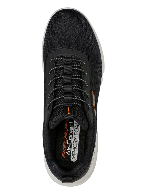 Skechers scarpa fitness da uomo con laccio elastico Bounder Intread 232377/BLK nero colorful running shoes