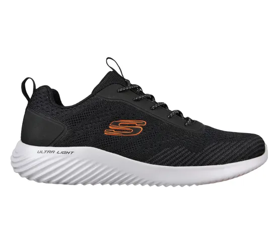 Skechers scarpa fitness da uomo con laccio elastico Bounder Intread 232377/BLK nero traction patterns Tested performance