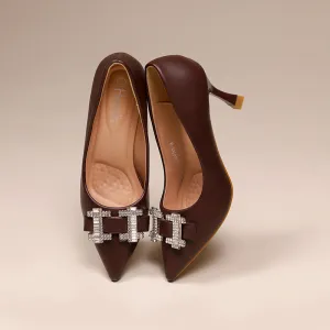 Coffee Formal Court Shoes L00850018 Good flexibility