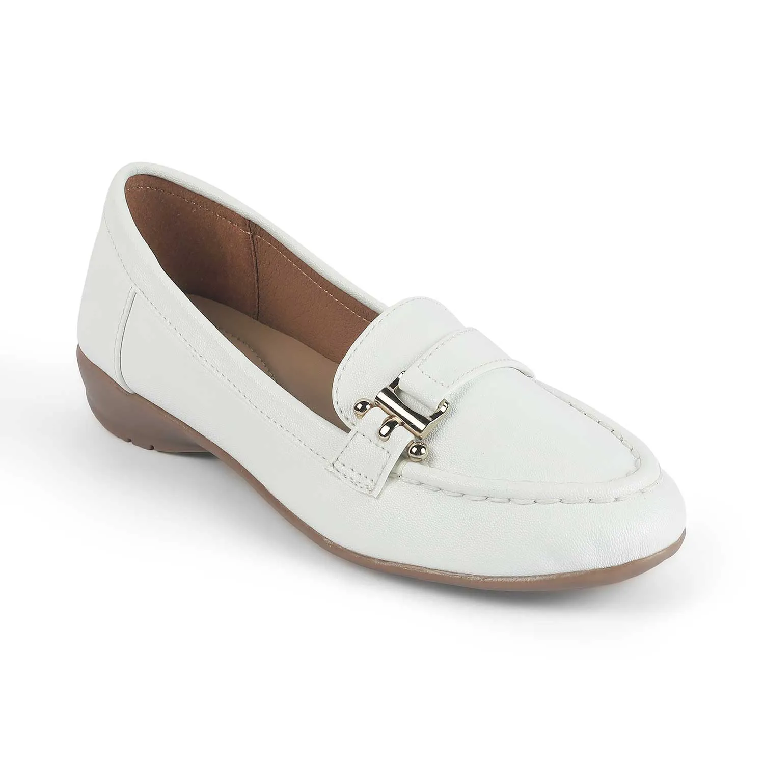 Tresmode Lasi White Women's Casual Loafers Everyday Go Light Fit