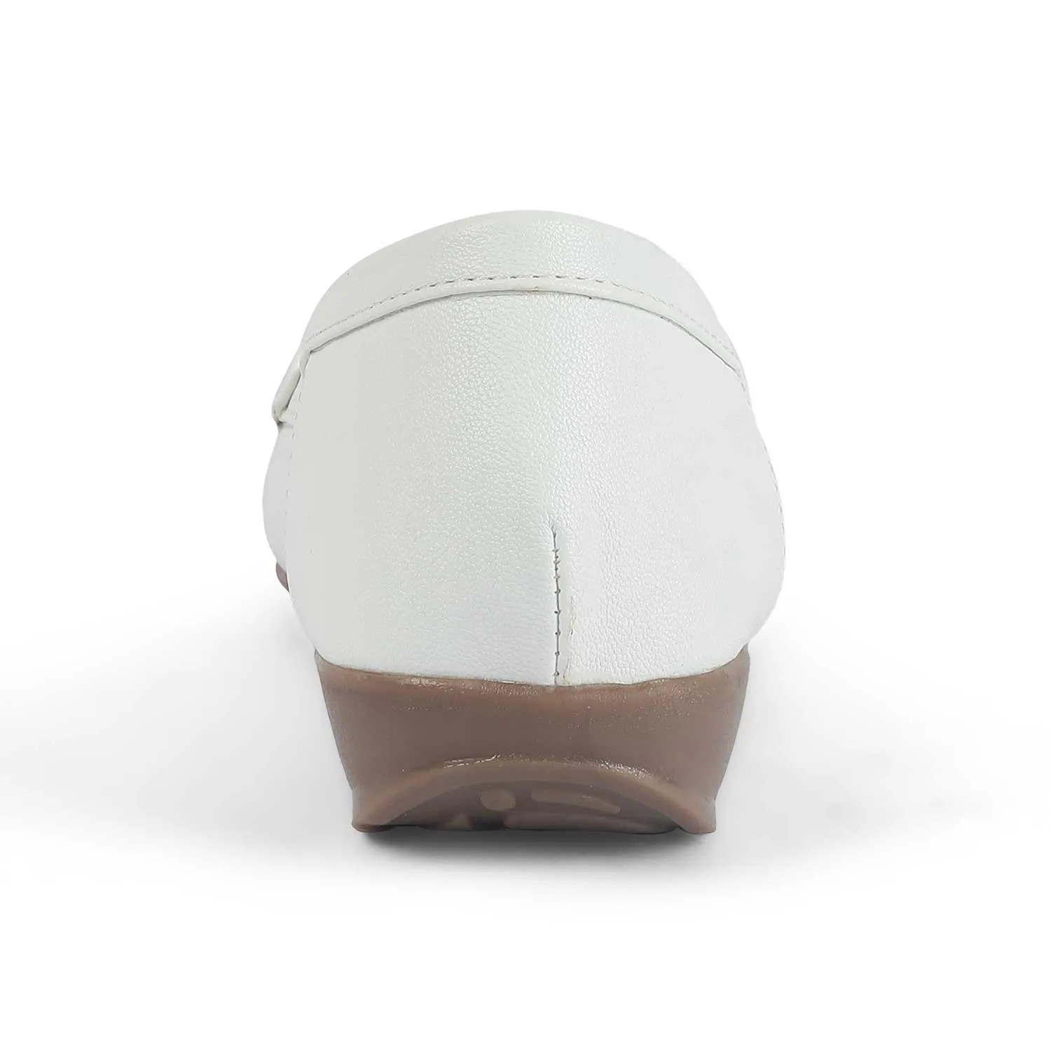 Heel Soft True Hold Tresmode Lasi White Women's Casual Loafers