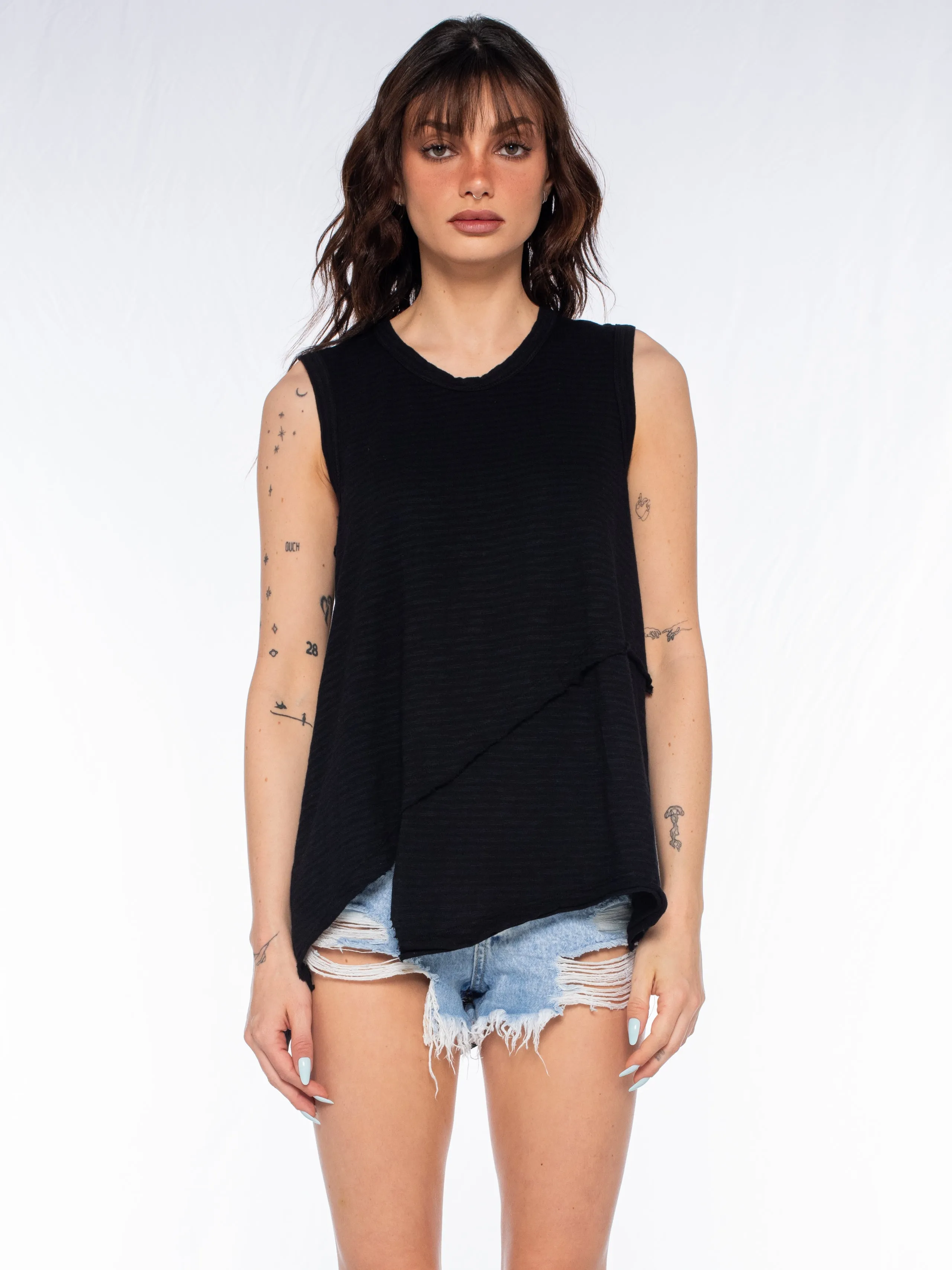 Customizable UV Shield Crossover Hem Shell