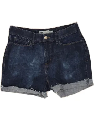 LEVI'S Womens 525 Denim Shorts US 10 Large W28 Navy Blue Cotton Adjustable Fit