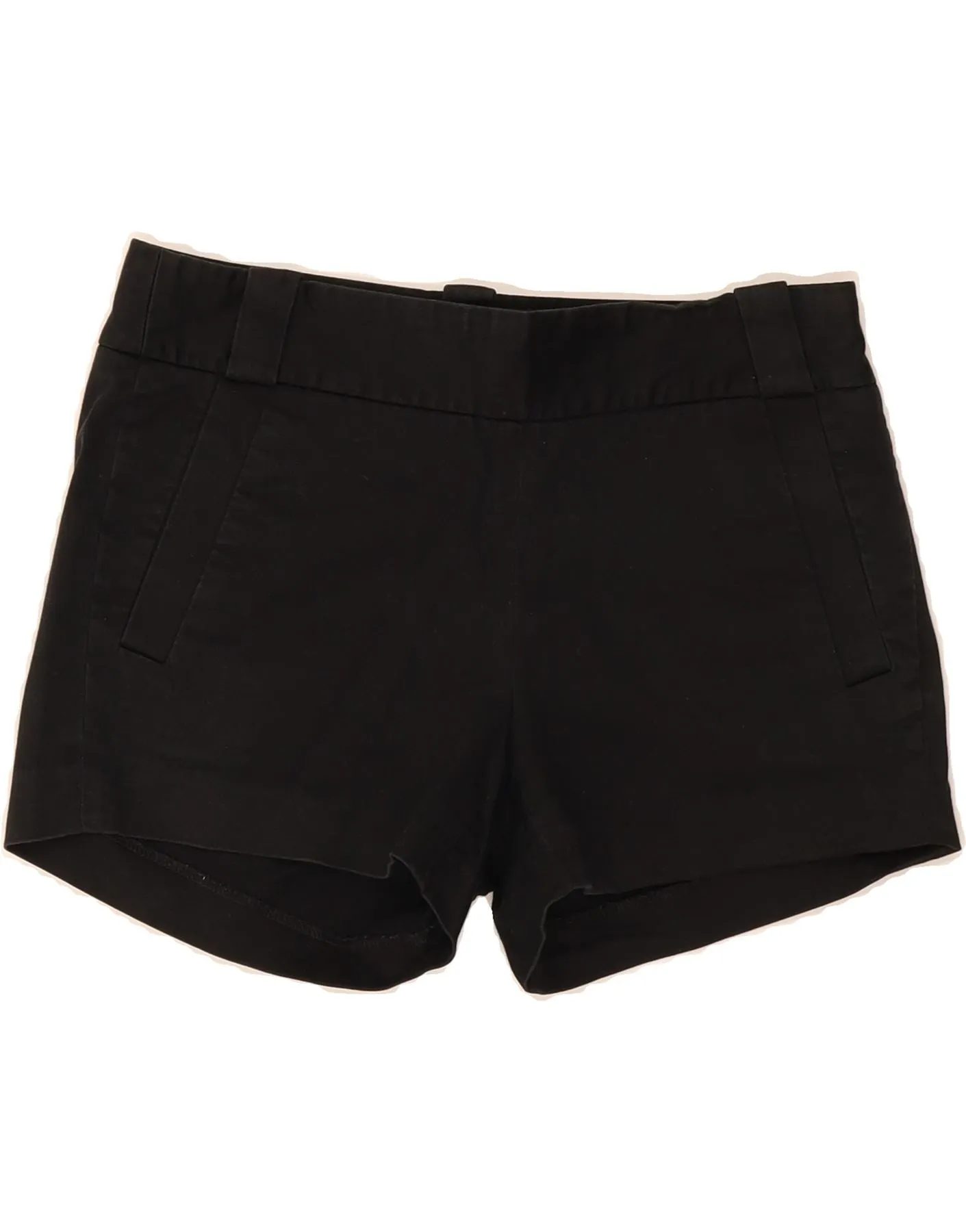 J. CREW Womens Chino Shorts US 0 XS W28 Black Cotton Anti Static Treatment