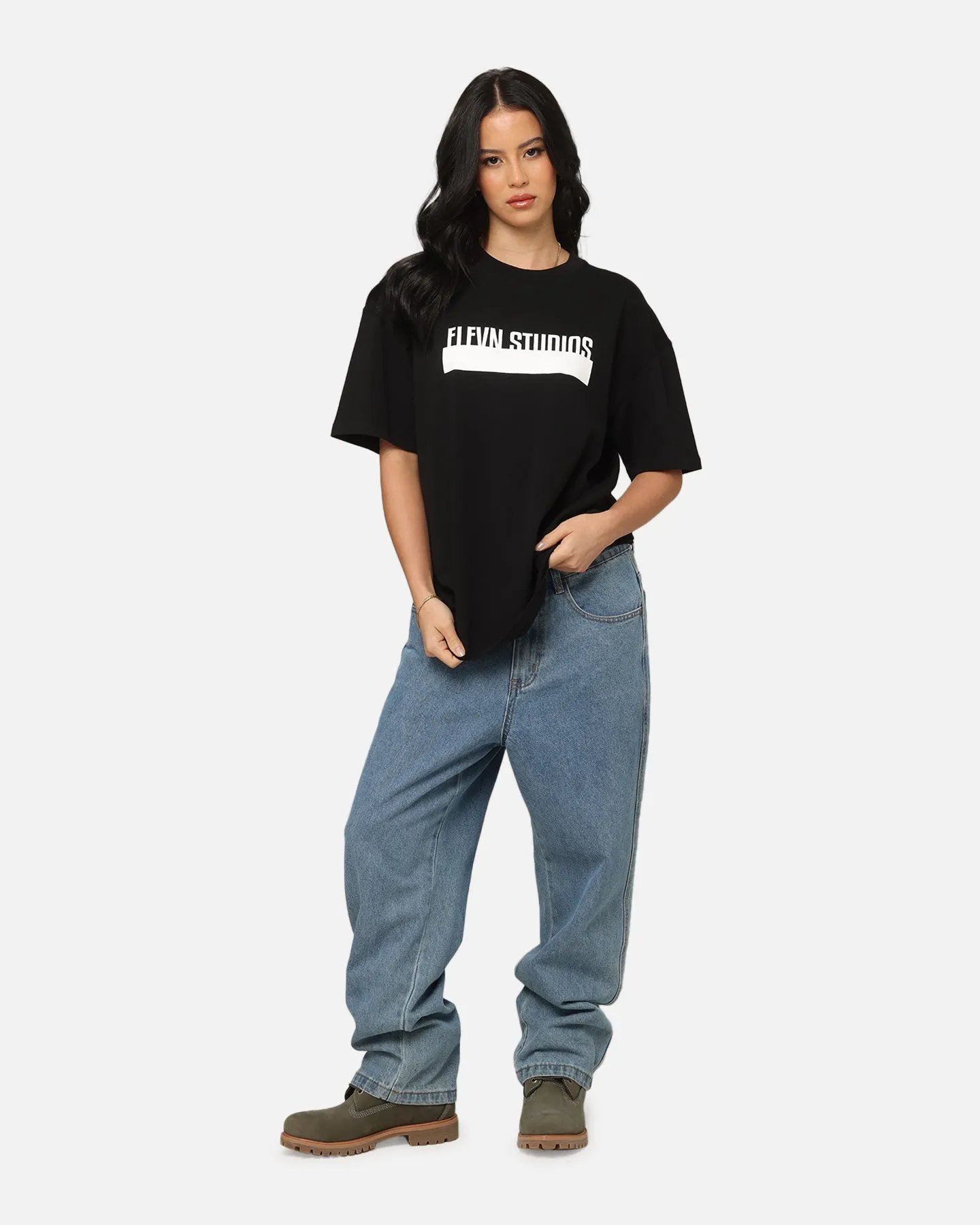 Elevn Clothing Co Blocked Out T-Shirt Black Formal Elegance