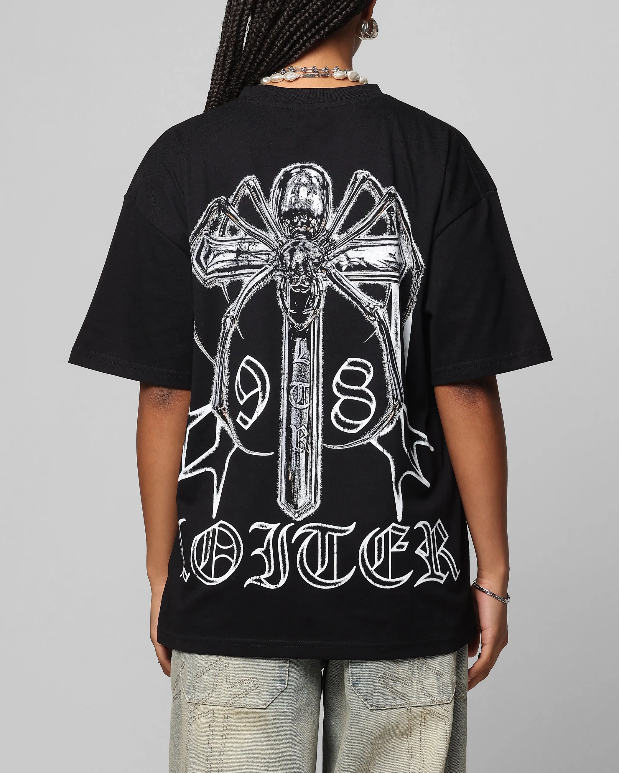 Loiter Chrome Spider T-Shirt Black contrast