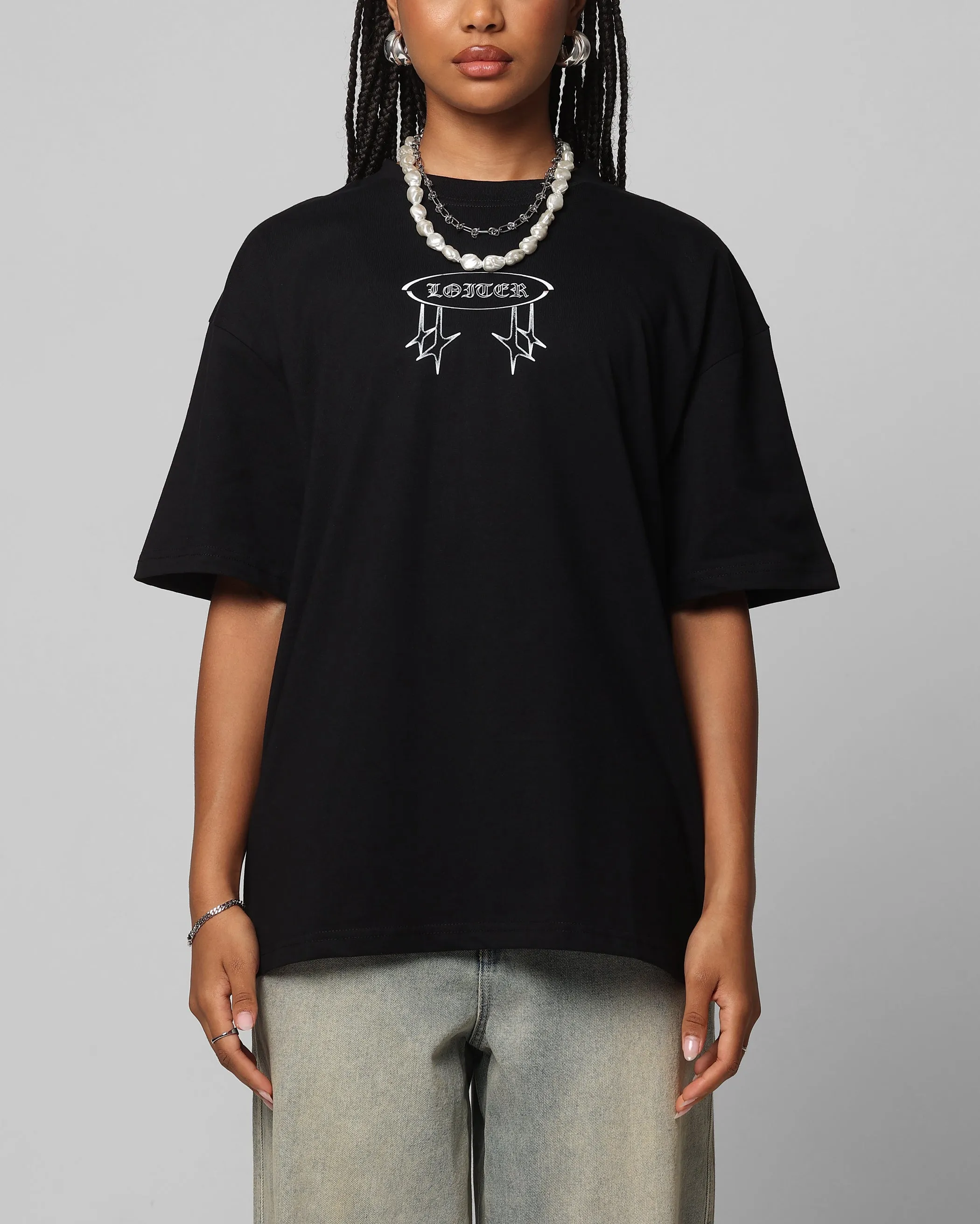 Loiter Chrome Spider T-Shirt Black Trendy Layering
