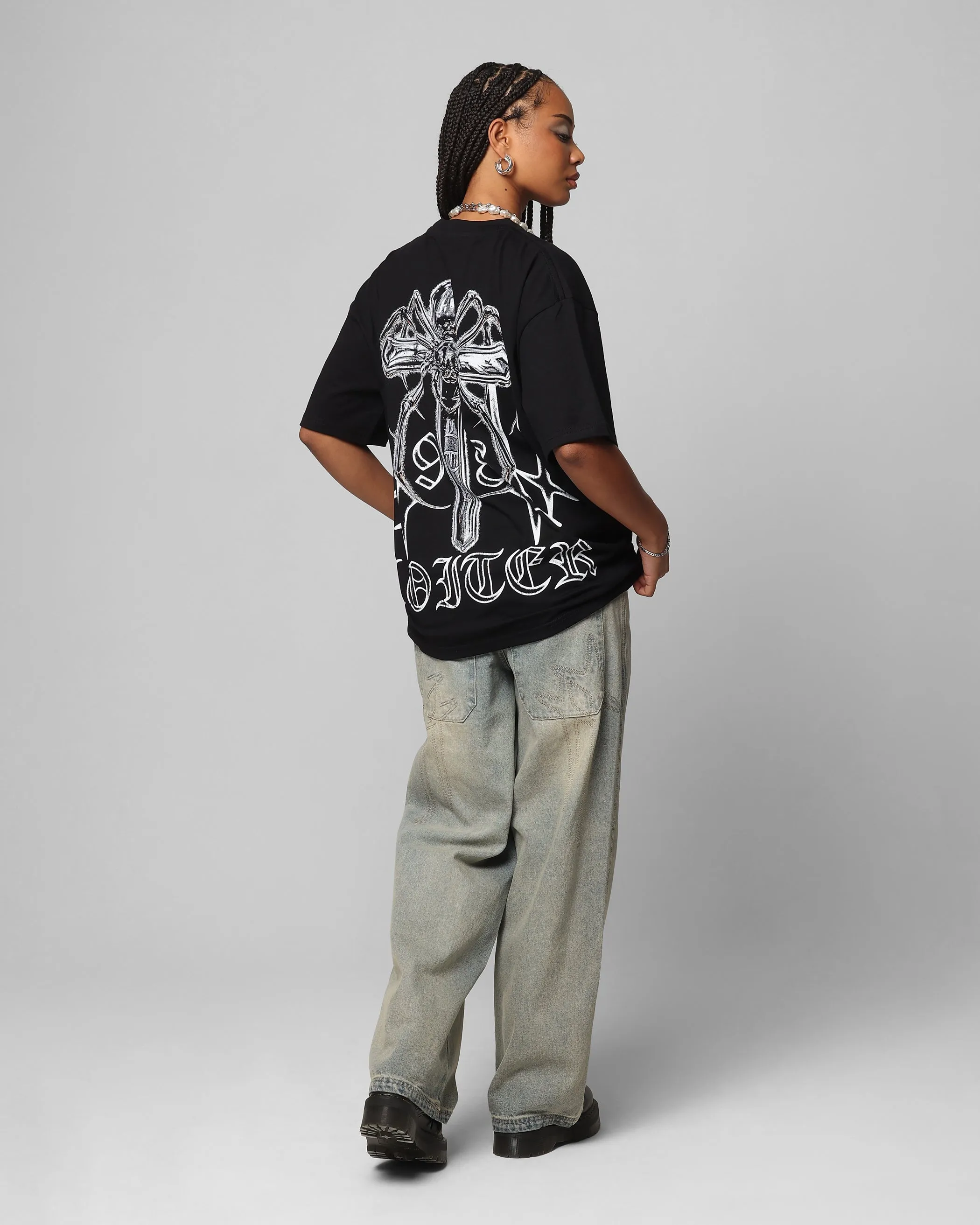 Loiter Chrome Spider T-Shirt Black Everyday Fit