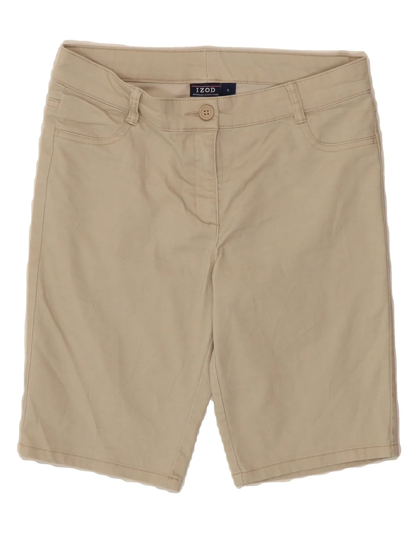 IZOD Womens Casual Shorts US 5 Small W28 Beige Cotton Summer Essential