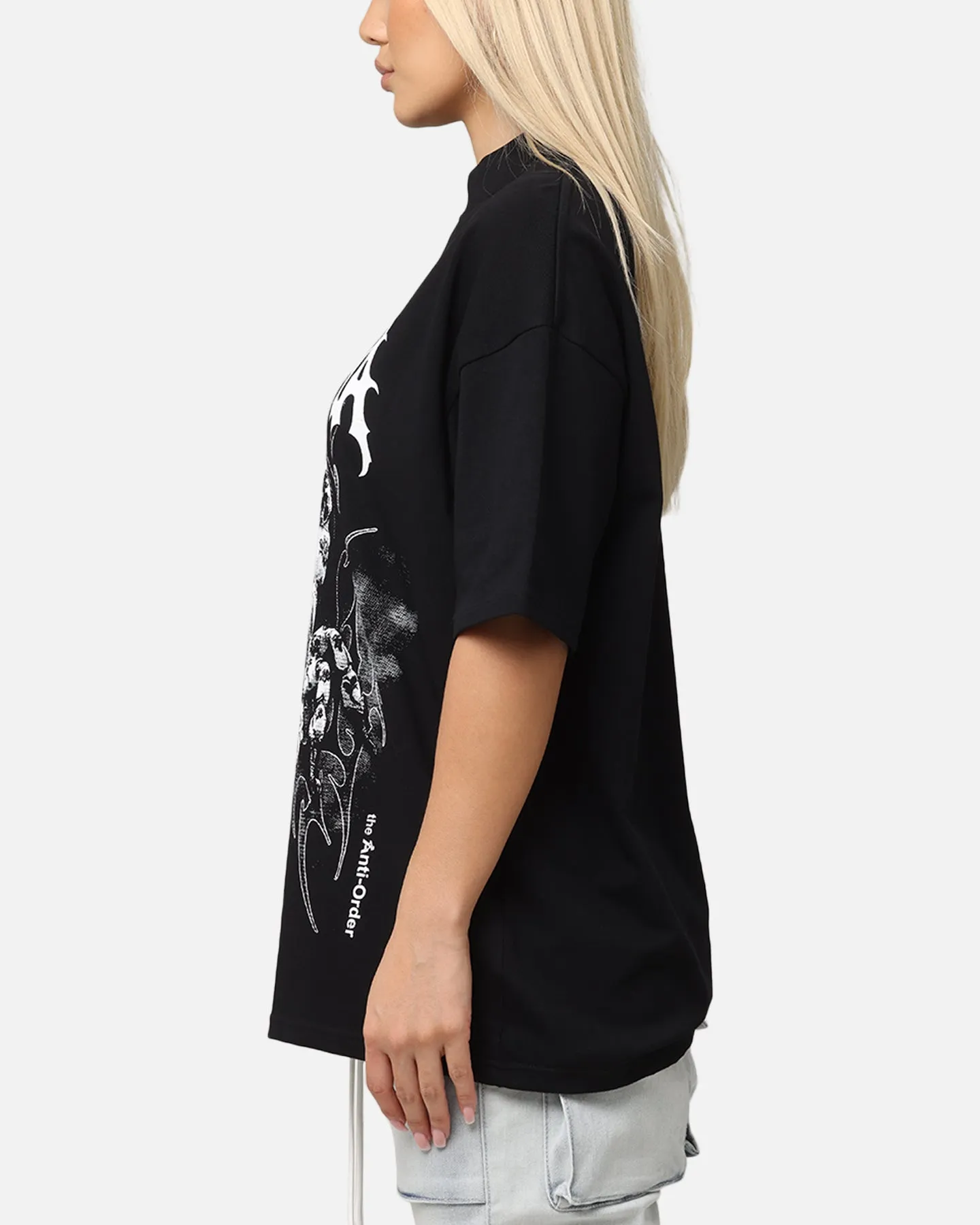 Classic Layer The Anti Order Invasion Mock Neck T-Shirt Black