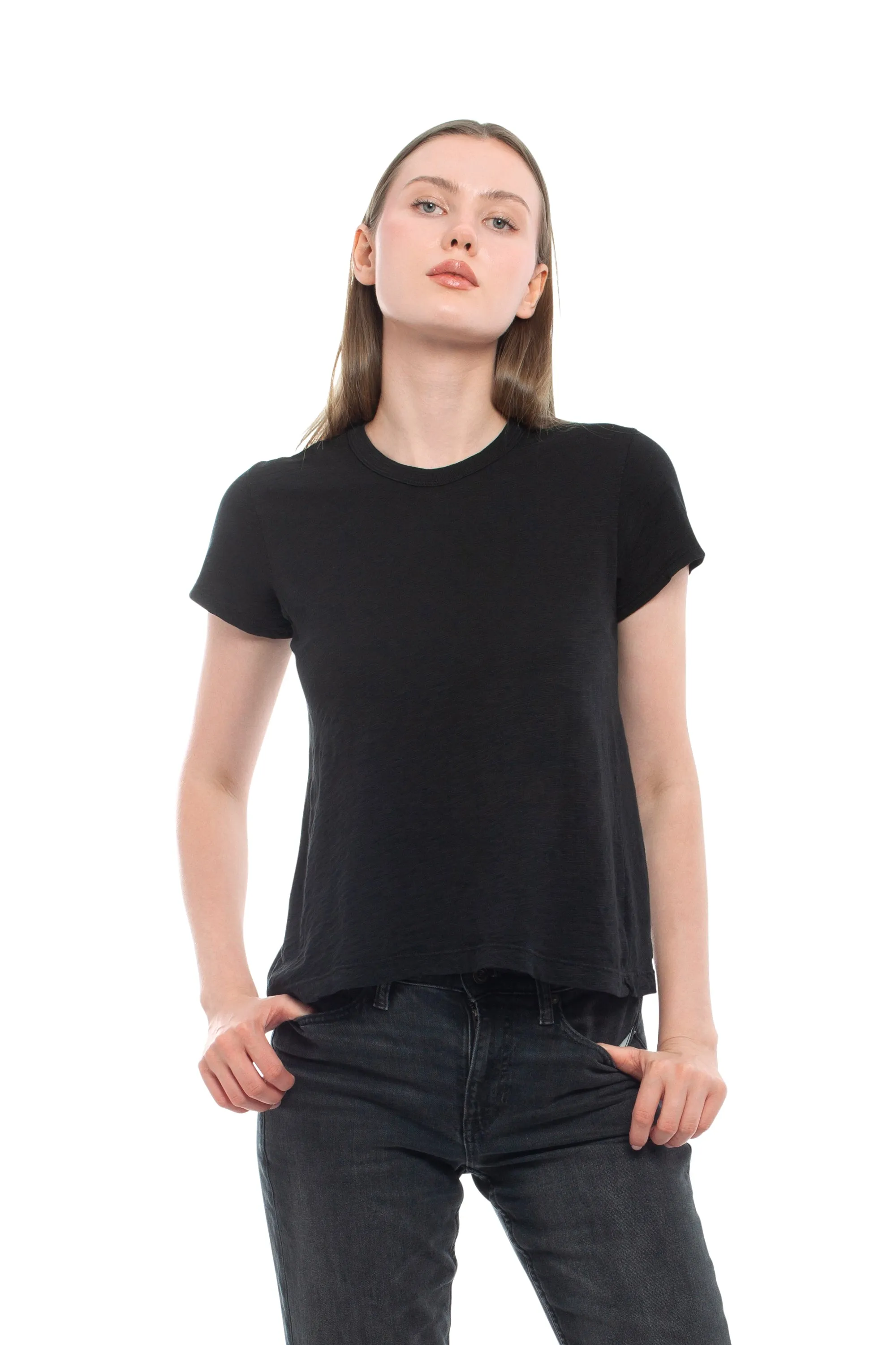 Baby Fit Shrunken Crew Short Sleeve Tee Light and Soft Trendy Fabric