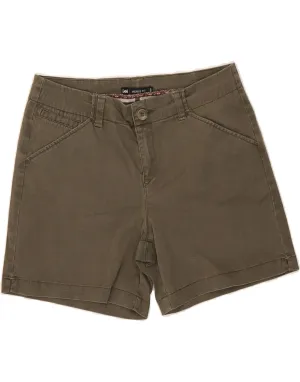 LEE Womens Mid Rise Casual Shorts US 8 Medium W32  Green Cotton Sport Edge TaglessLabeling