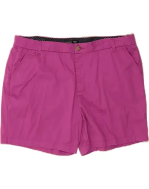 LEE Womens Riders Mid Rise Chino Shorts W40 2XL  Purple Cotton Chafe Resistant Lining