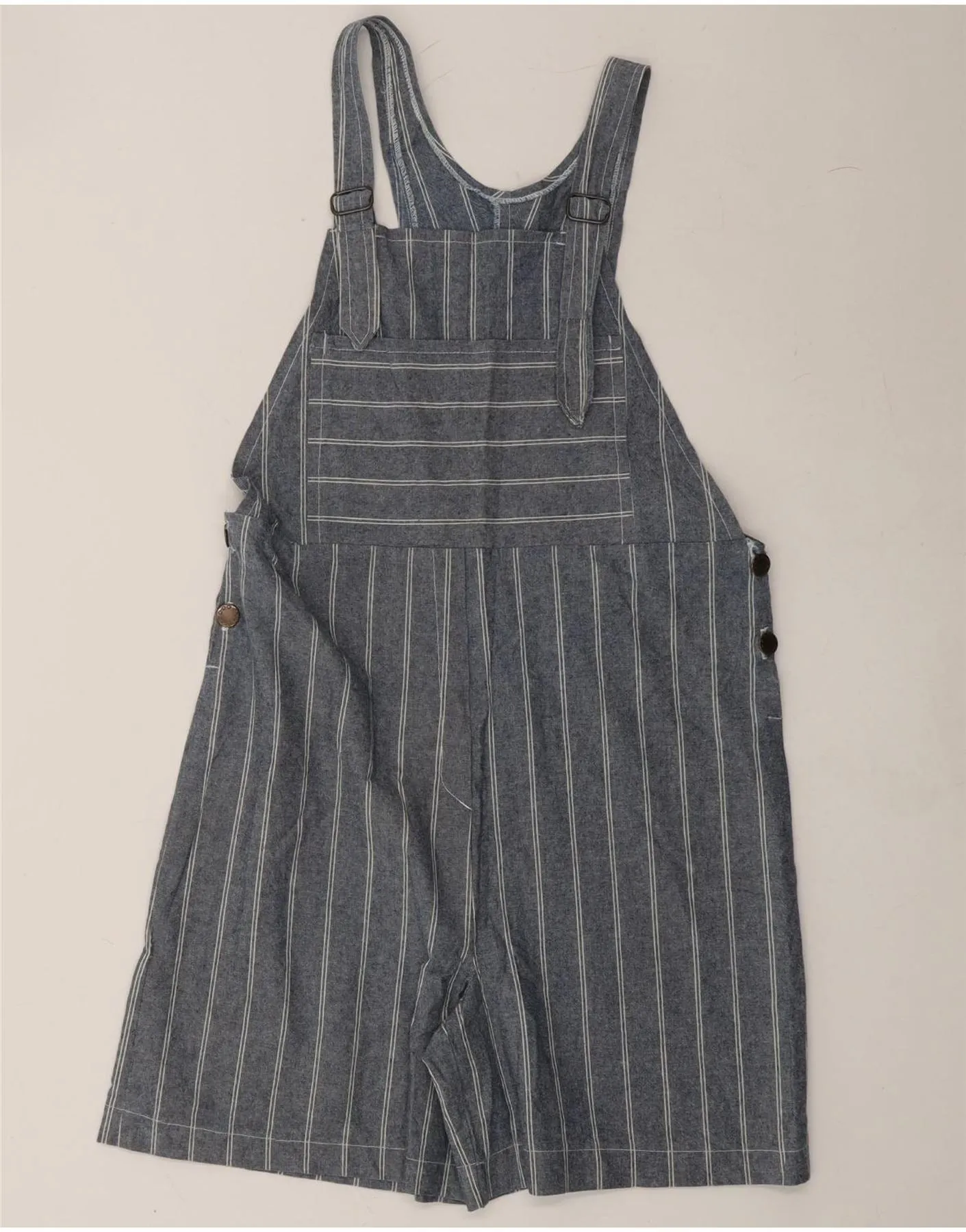 Bootcut style Flame Retardant Coating VINTAGE Womens Dungarees Shorts W32 Medium  Blue Striped