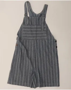 Bootcut style Flame Retardant Coating VINTAGE Womens Dungarees Shorts W32 Medium  Blue Striped