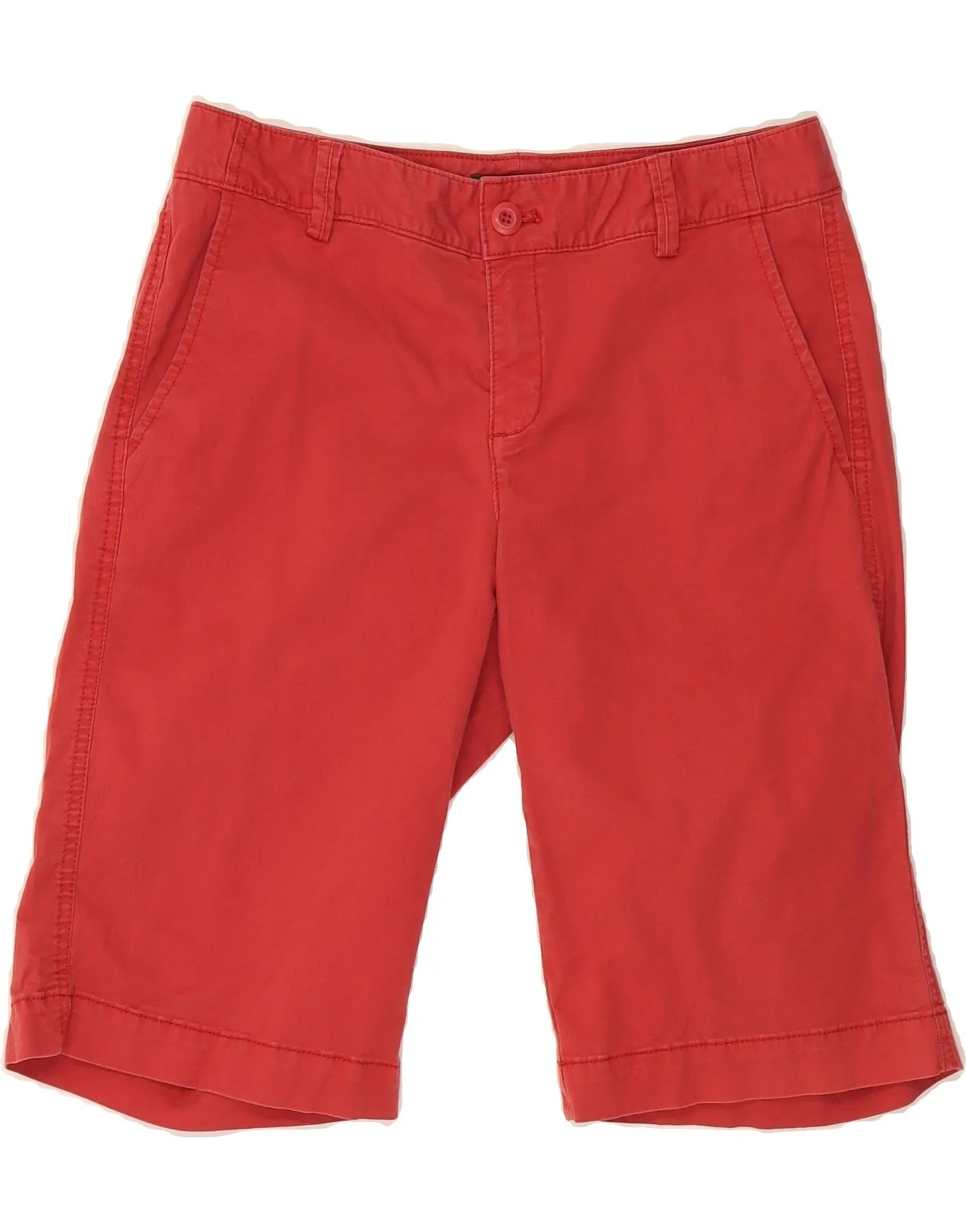 EDDIE BAUER Womens Chino Shorts US 6 Medium W30  Red Cotton Light Fit Wear Sport Ready Fit