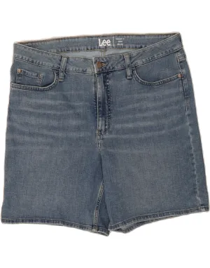 Festival wear LEE Womens Regular Fit Mid Rise Denim Shorts US 14 XL W36  Blue Cotton