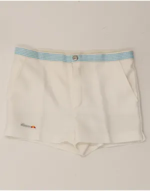 Tagless label ELLESSE Womens Chino Shorts IT 38 XS W28 White Polyester