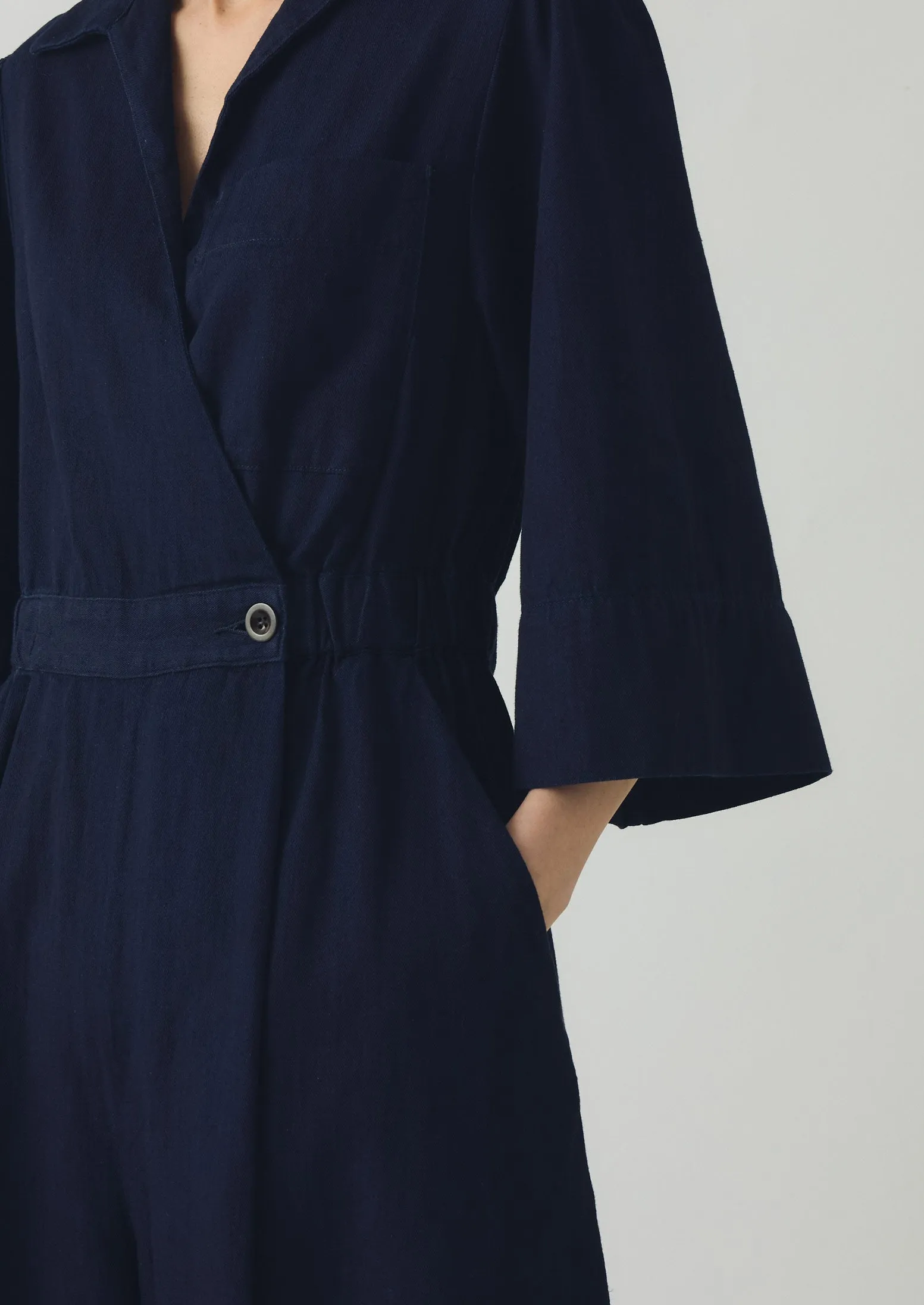 Indigo Twill Culotte Jumpsuit | Indigo Layer Friendly Durable Utility