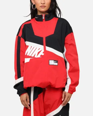 Heat Regulating Technology Nike Women's Oversized Street Woven Jacket University Red/Black/Sail