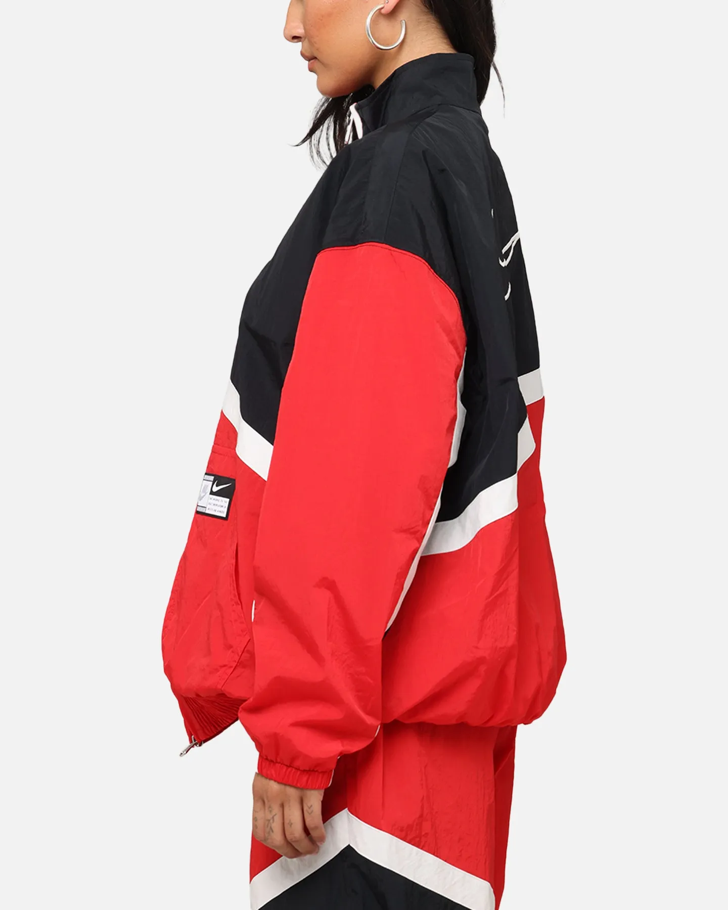 Confidence booster suitable for sports games Nike Women's Oversized Street Woven Jacket University Red/Black/Sail