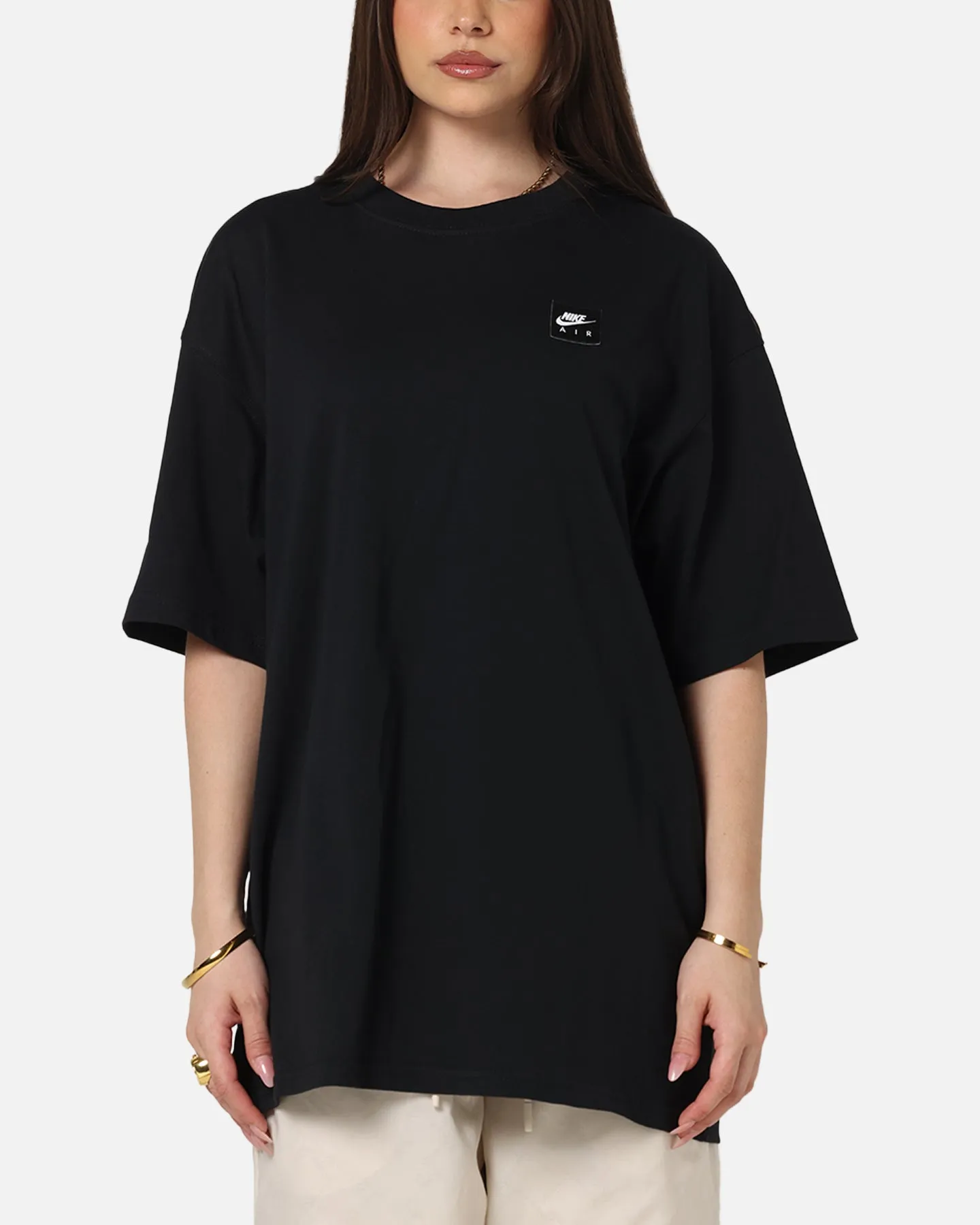 Subtle Embroidery Casual Must-Have Nike Sportswear Max90 T-Shirt Black