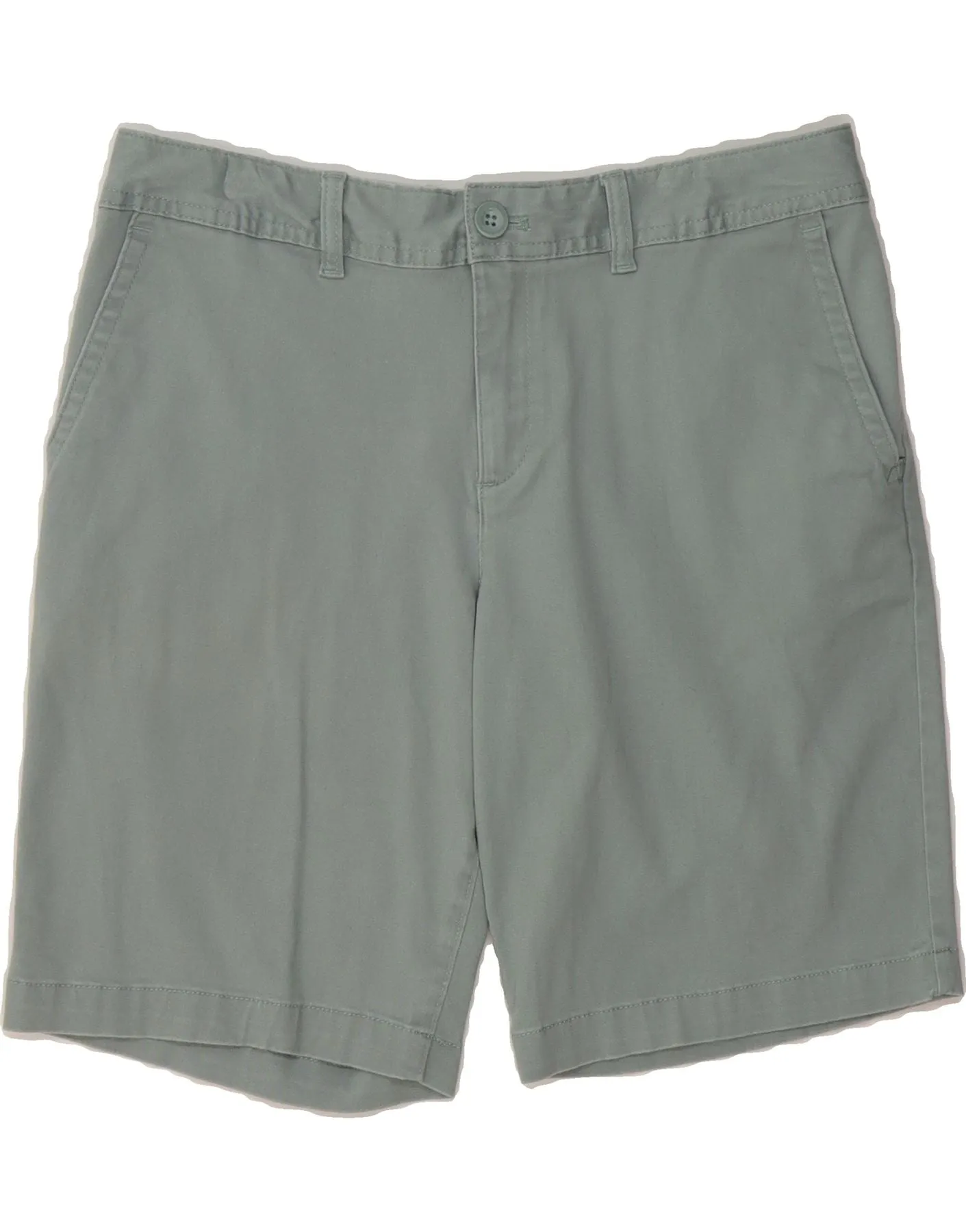 EDDIE BAUER Womens Slightly Curvy Chino Shorts US 12 Large W34 Blue Cotton One-of-a-kind Tagless label