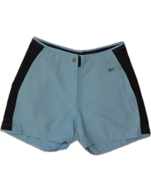warm tones Stain Repellent Treatment NIKE Womens Chino Shorts UK 10 Small W30  Blue Colourblock Cotton