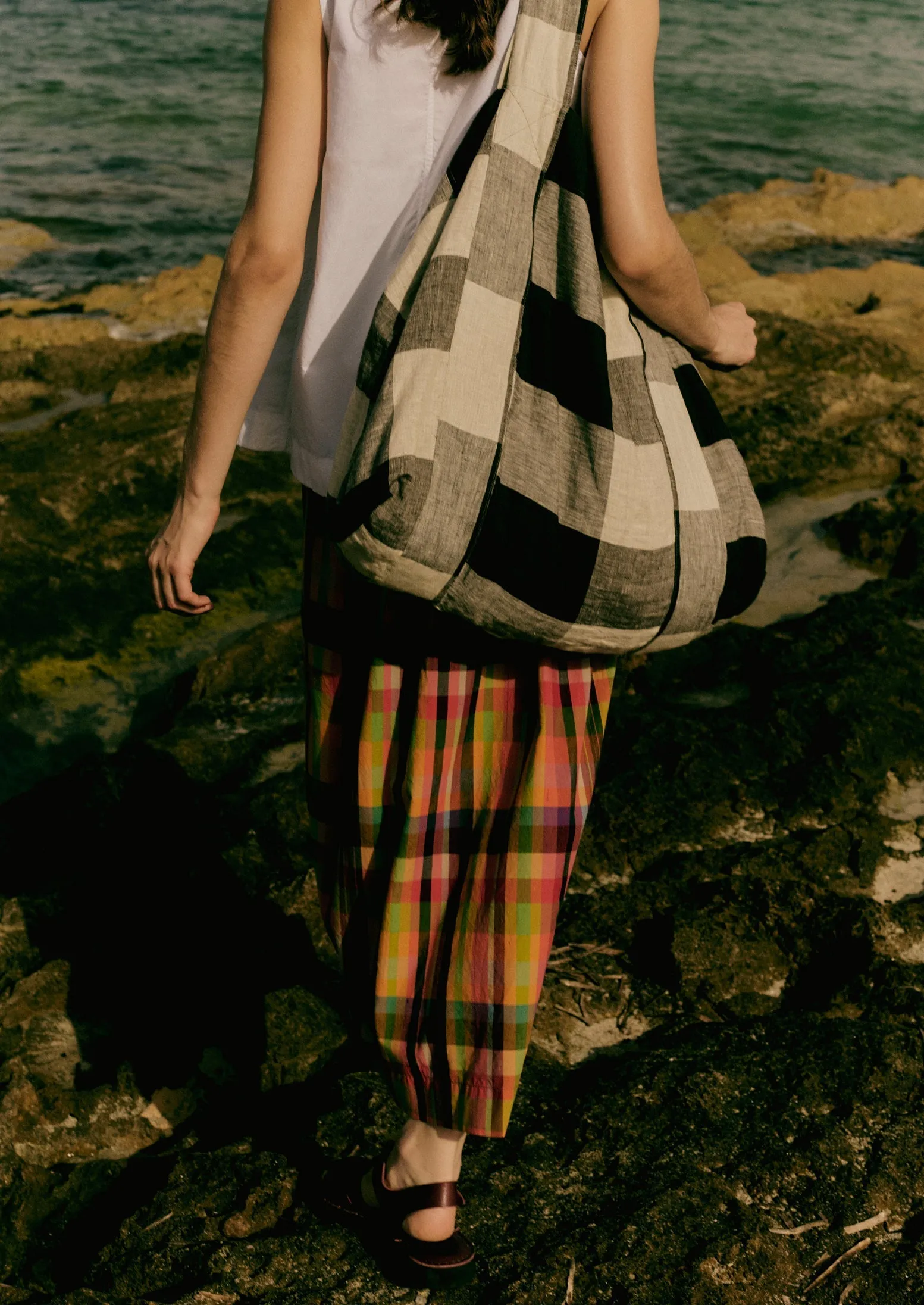 Urban Mood Pleated Check Cotton Skirt | Bright/Multi