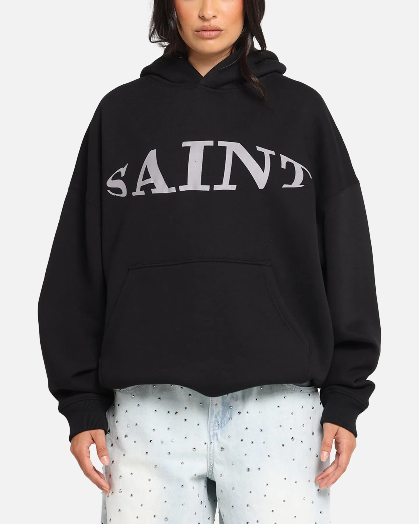 Stylish Accessory Saint Morta Vision Boxy Hoodie Black