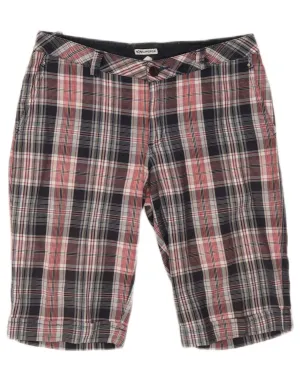 SUPERGA Womens Chino Shorts IT 44 Medium W30  Multicoloured Check Cotton Flex Waist System Comfy Feel