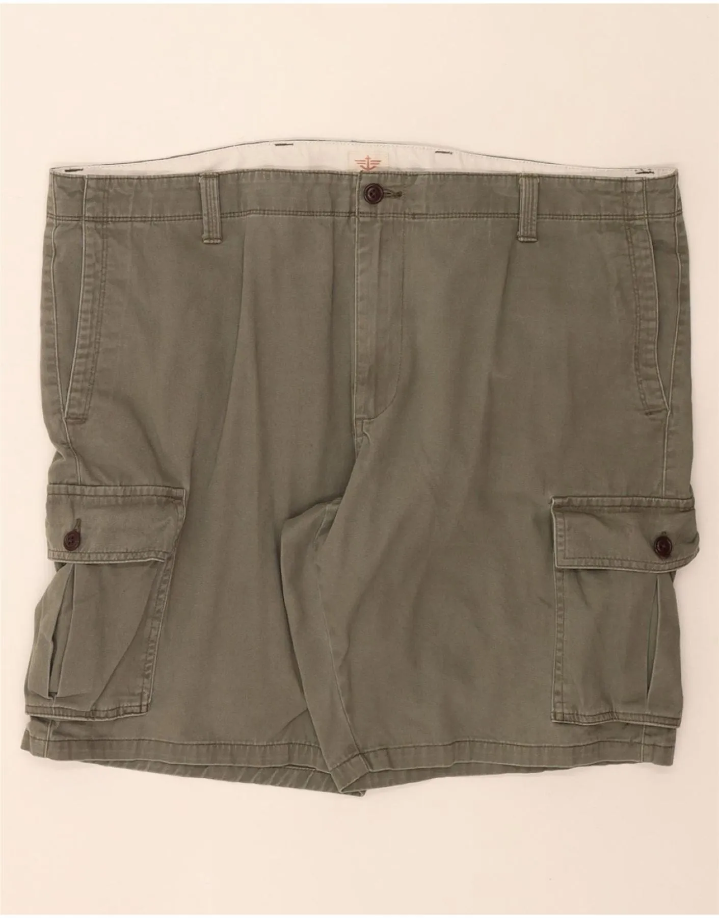 TaglessLabeling Relaxed Waistband DOCKERS Womens Cargo Shorts W42 2XL Khaki Cotton