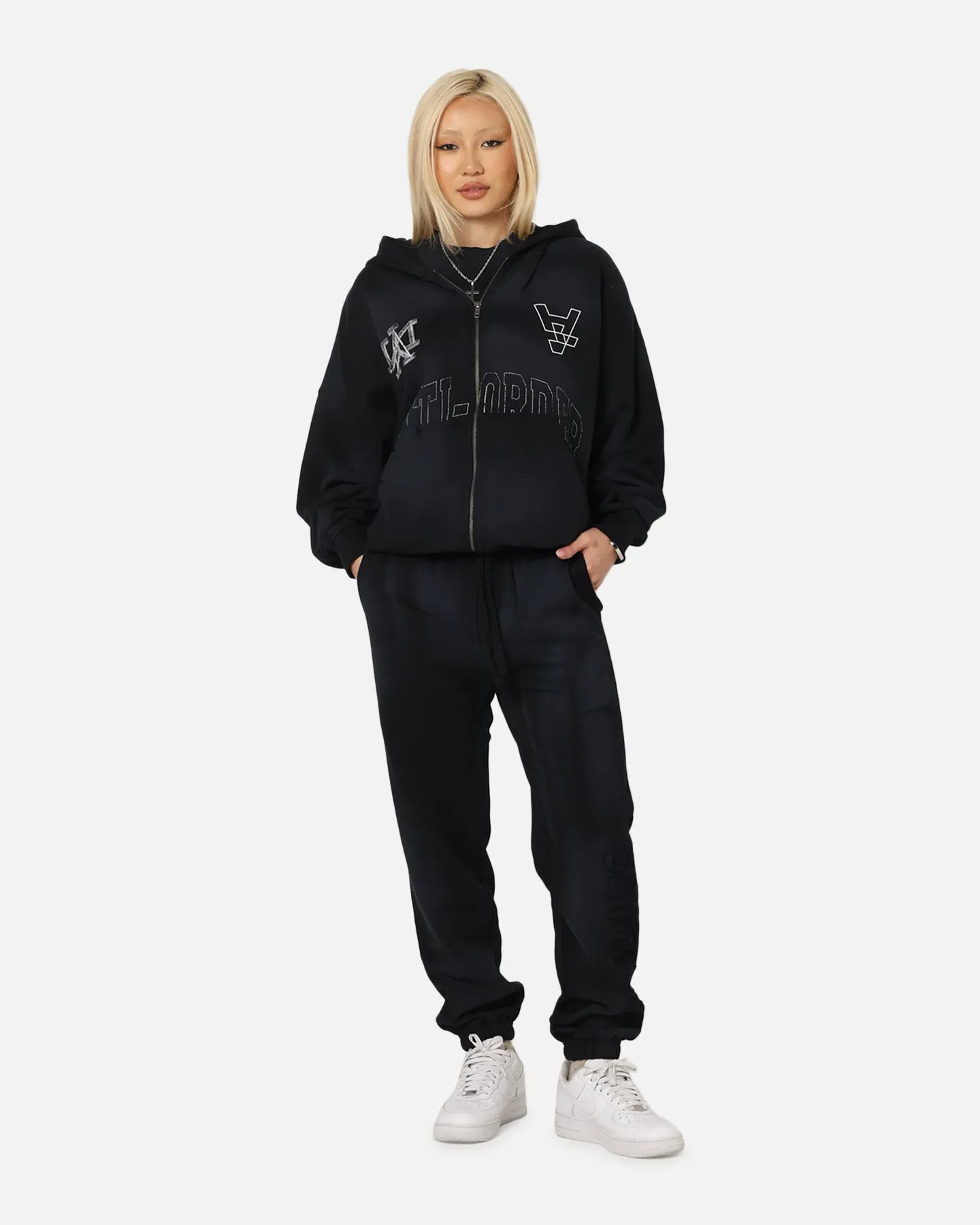 The Anti Order Post Season Zip Hoodie Sunfade Black Urban Utility