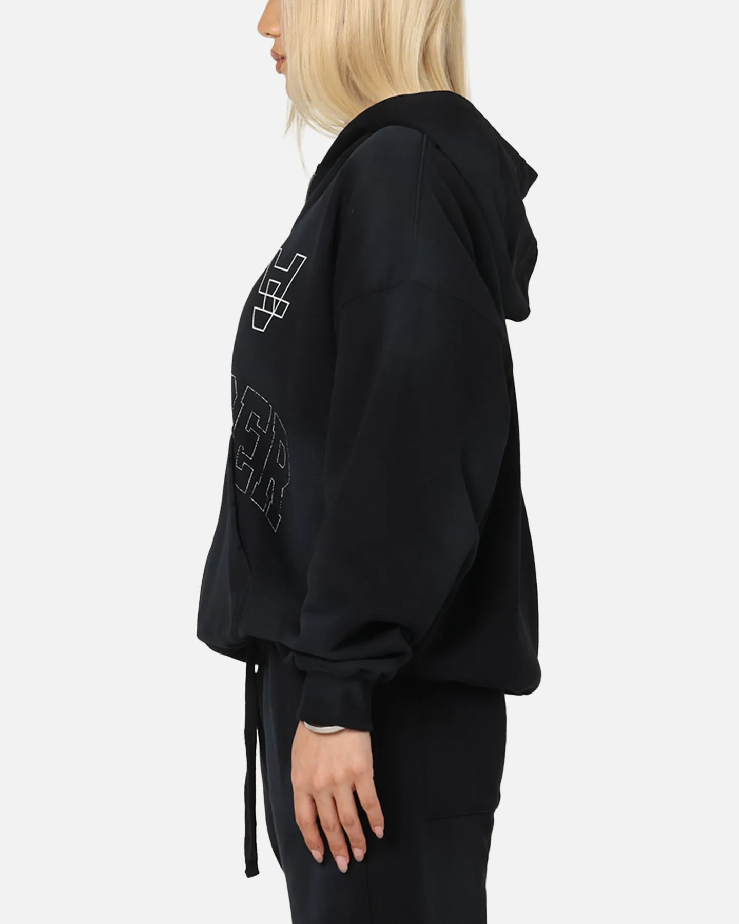 Casual Icon Solid Color The Anti Order Post Season Zip Hoodie Sunfade Black