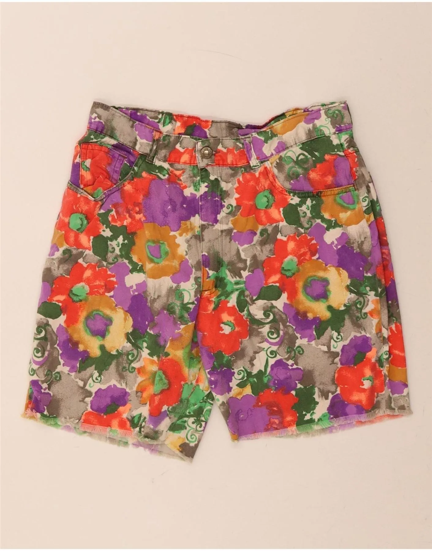martial arts gear Adaptive design VINTAGE Womens Casual Shorts IT 50 XL W32  Multicoloured Floral Cotton