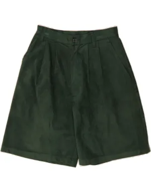 VINTAGE Womens High Waist Pegged Chino Shorts IT 44 Medium W26 Green Soft Comfort