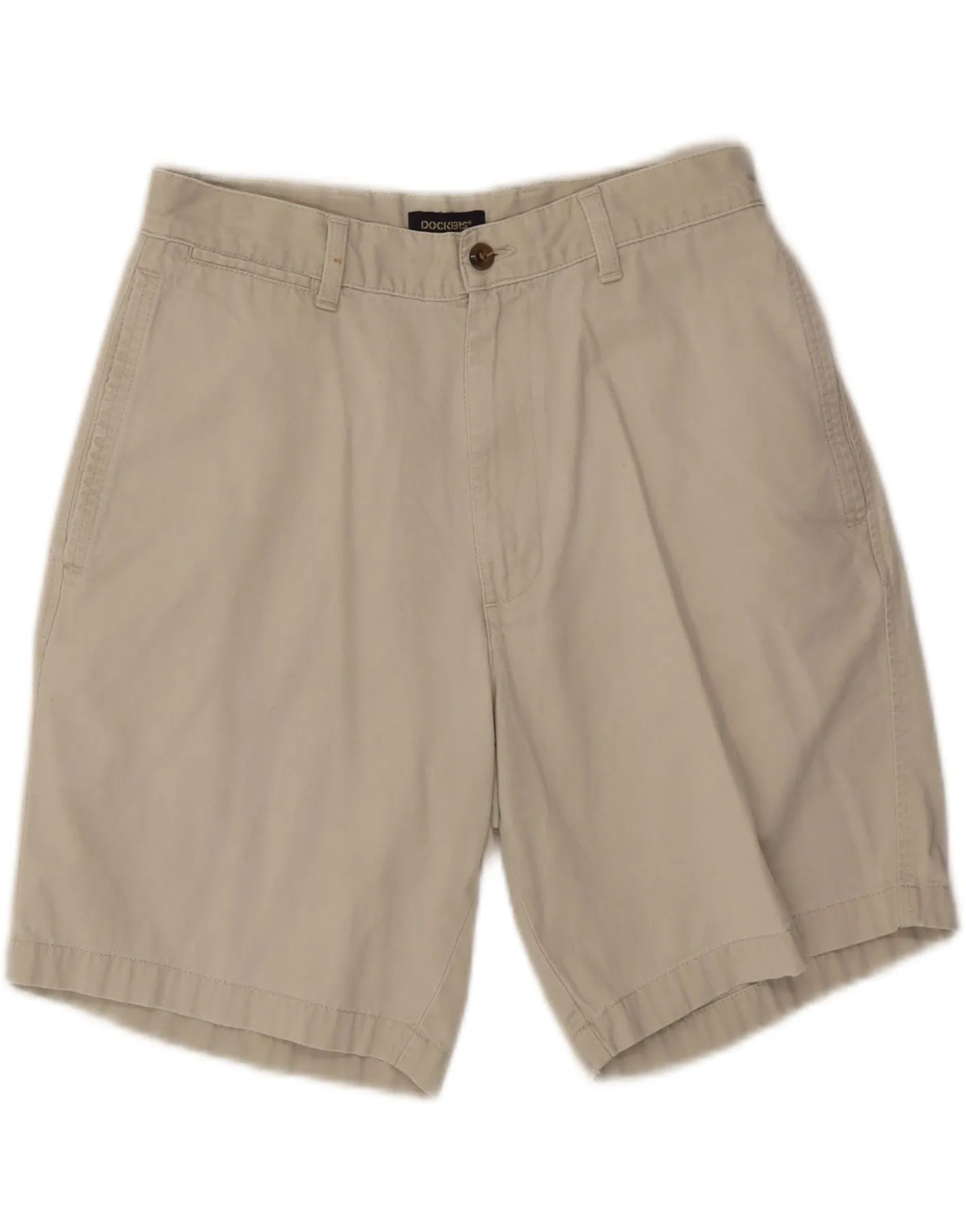 DOCKERS Womens Chino Shorts W31 Medium Grey Cotton Cozy Feel