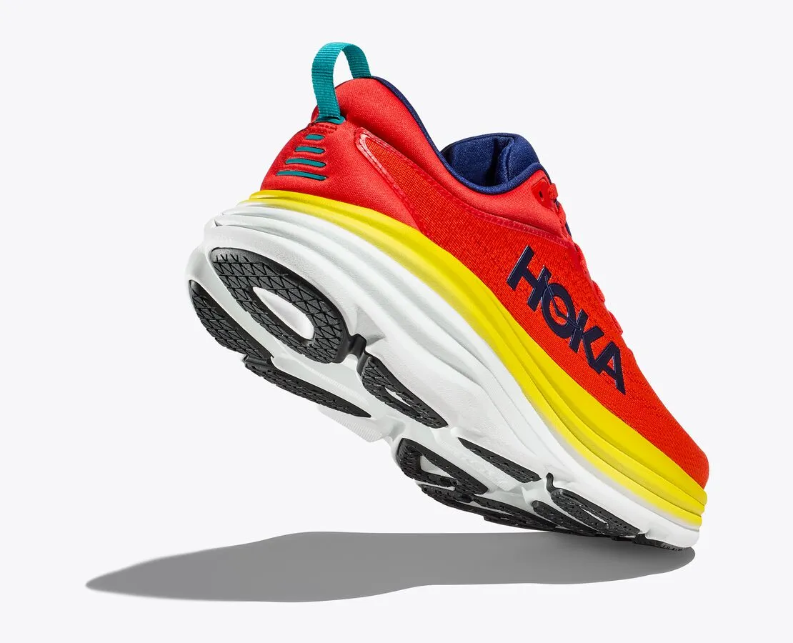 Hoka One One scarpa da corsa da uomo M Bondi 8 1123202/RAFL rosso fuoco Foot Shaping Last