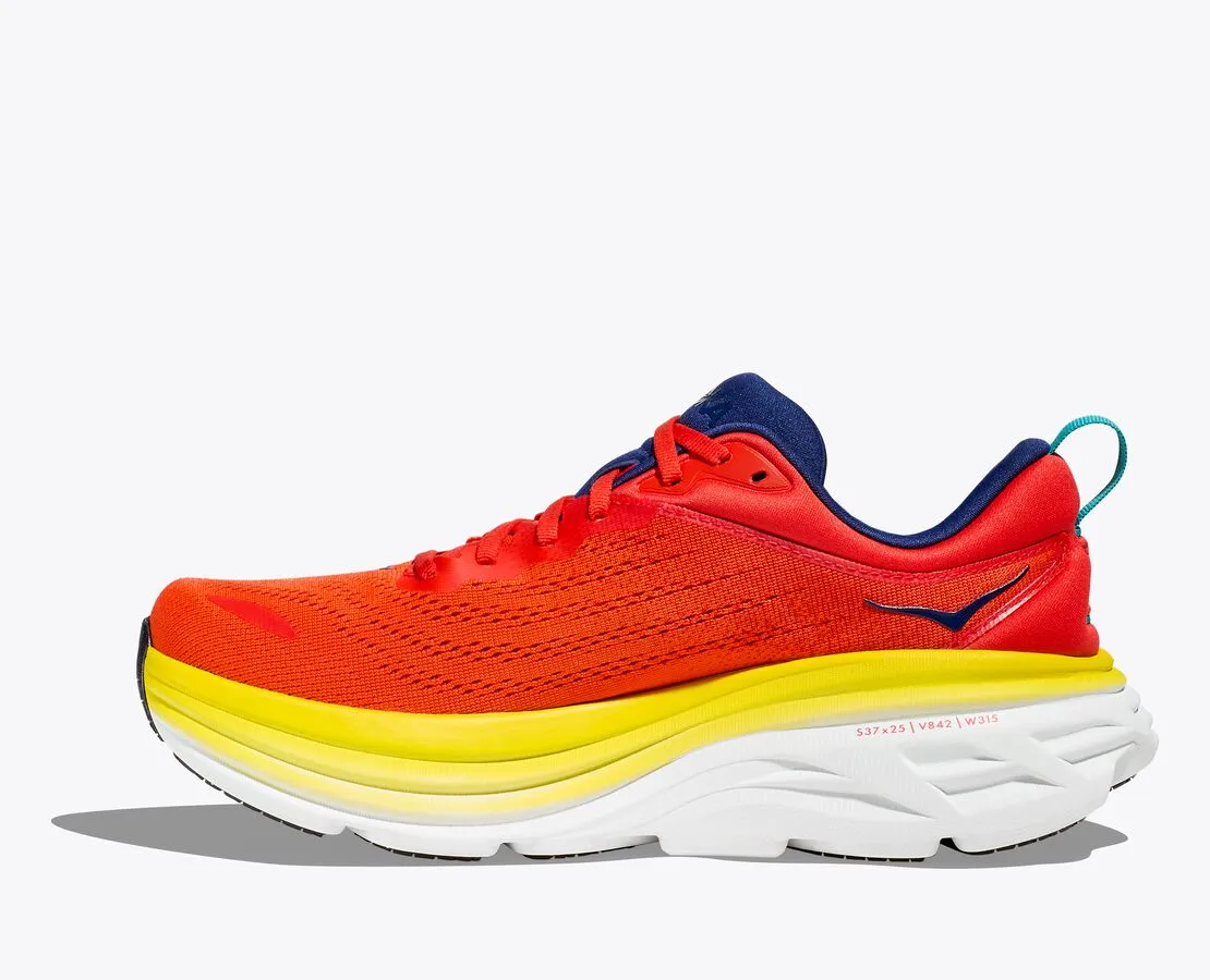 easy - to - take - off - convenience shoes Hoka One One scarpa da corsa da uomo M Bondi 8 1123202/RAFL rosso fuoco
